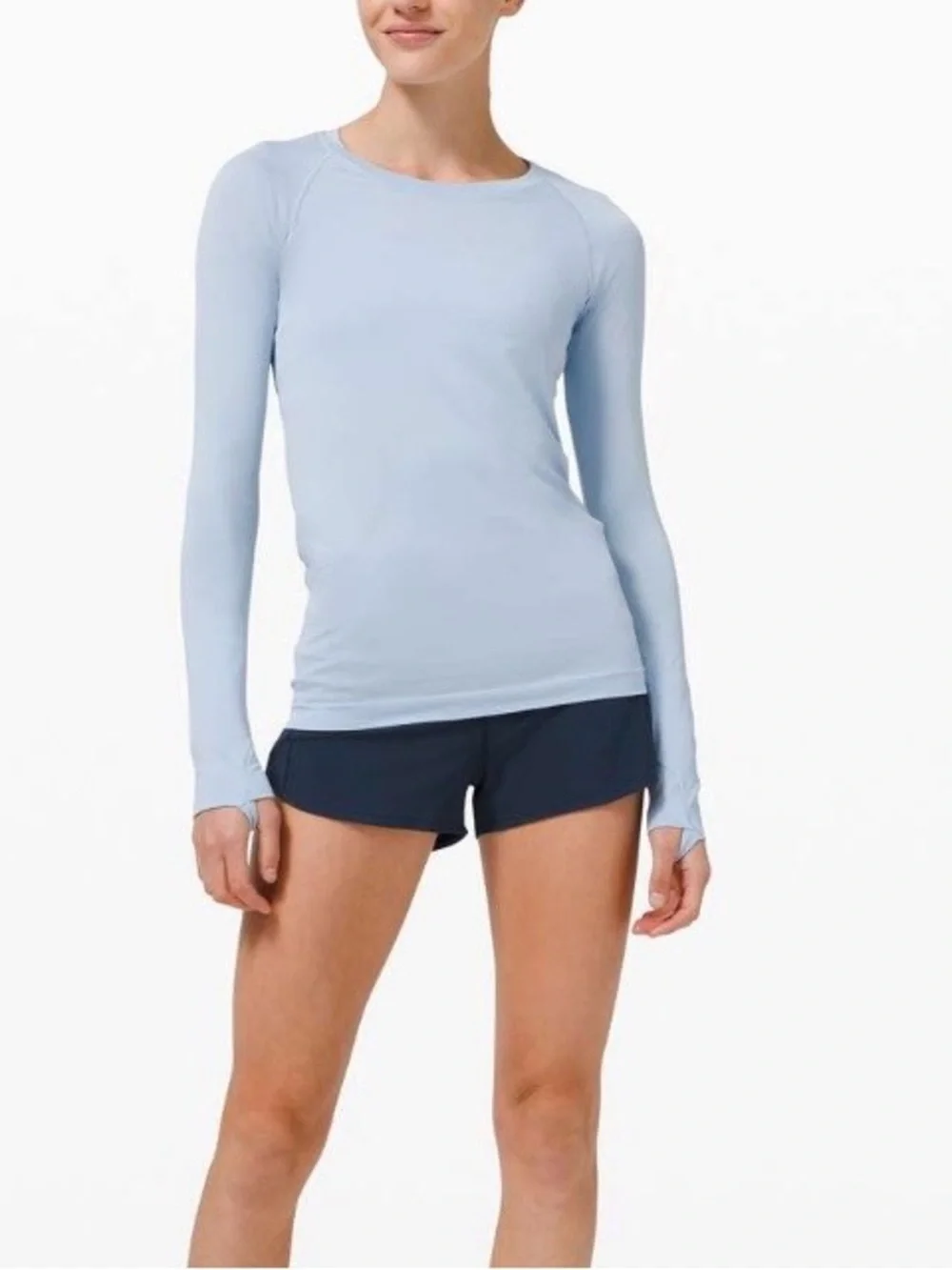 lululemon athletica Swiftly Tech Bluw Linen Long-Sleeve Crew Performance Top